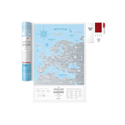Travel Map Silver Europe