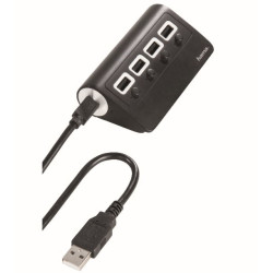 HUB USB HAMA 1:4 USB 2.0 Z FUNKCJĄ ON/OFF