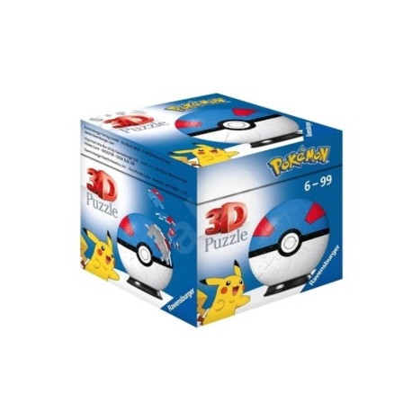 Puzzle 3D Kula Pokemon niebieska 54 elementy