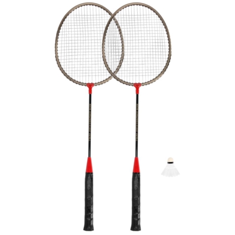 Zestaw do badmintona: 2 rakietki + lotka + pokrowiec BADMNSET1