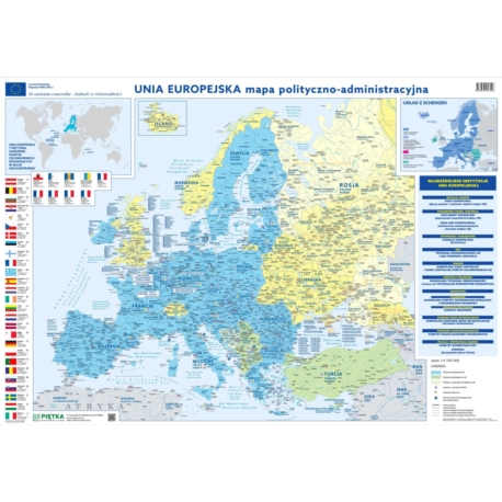 Mapa polityczno-administracyjna Unia Europejska